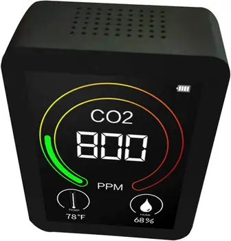 Детектор CO2 | углекислого газа 400-5000PPM | Монитор качества воздуха, измеритель углекислого газа|цифровой термометр, тестер температуры